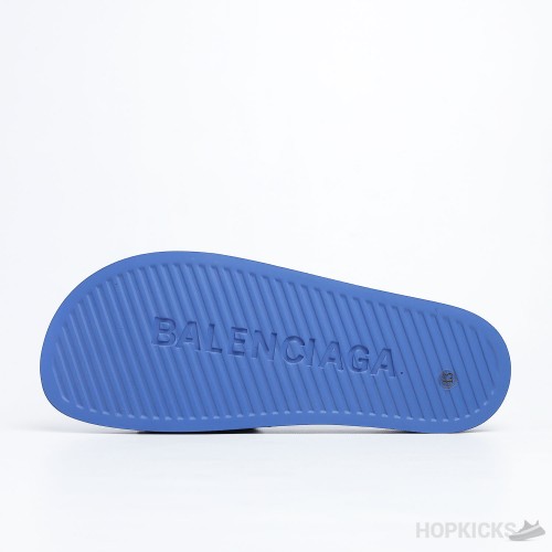 Bale*ciaga Pool Slide Blue 