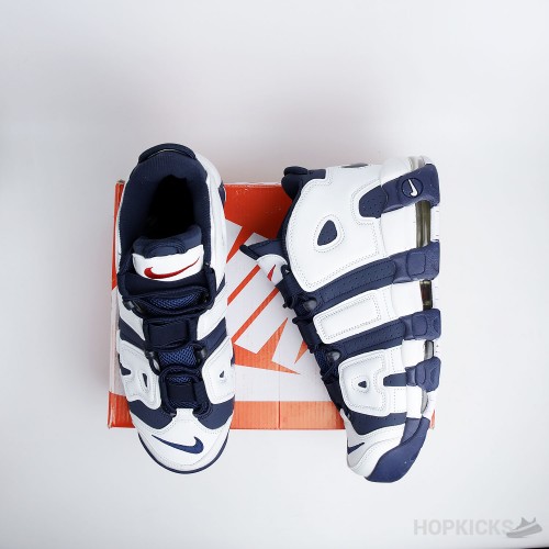 Air More Uptempo Olympic Blue and White