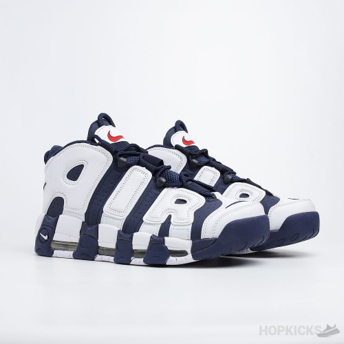 Air More Uptempo Olympic Blue and White