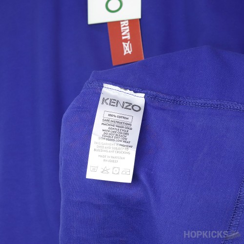 Kenzo All Over Navy long Fit T-Shirt (Economy Batch)