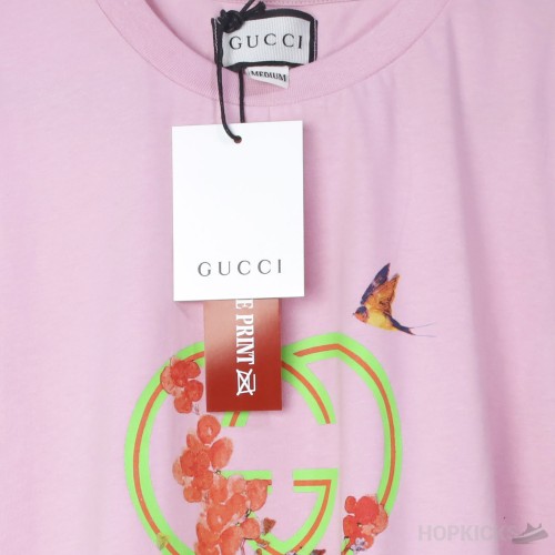 Gucci X Tiger Interlocking Premium T-Shirt Soft Pink