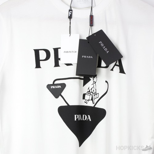 PRADA White Black Logo T-Shirt