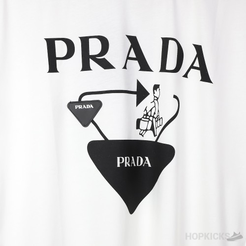 PRADA White Black Logo T-Shirt