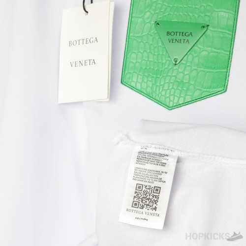 Bottega Veneta Green Logo Light Blue T-Shirt