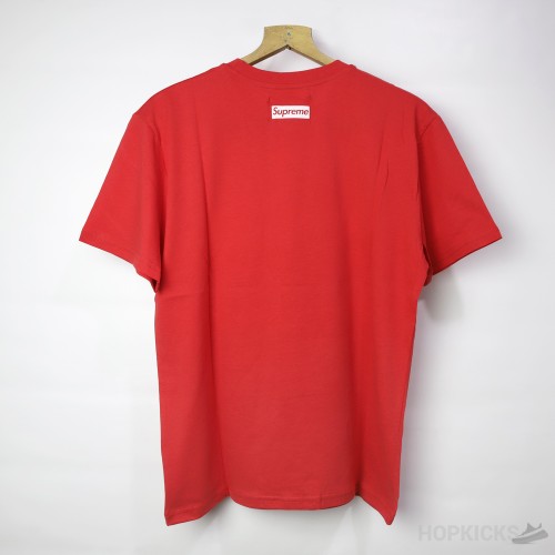 Supreme X Marshmallow Red T-Shirt