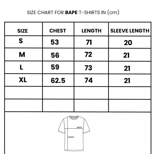 Bape By Bathing Ape Black White T-Shirt