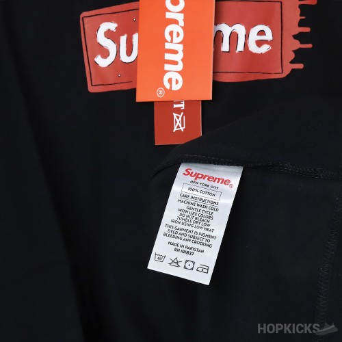 Supreme Classic Logo Black T-Shirt (Economy Batch)