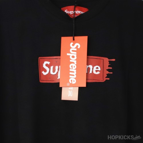 Supreme Classic Logo Black T-Shirt (Economy Batch)