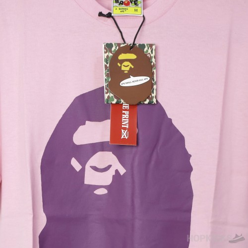 Bape Classic Logo Purple Pink T-Shirt