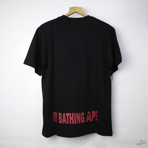Bape Red Classic Print Black T-shirt