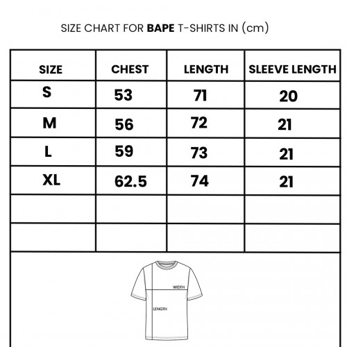 Bape Front Back Camo Print Black T-Shirt (Economy Batch)