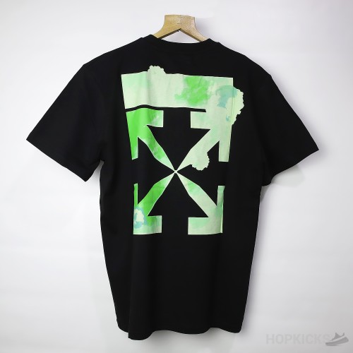 Off-White Fade Green Arrow Black T-Shirt