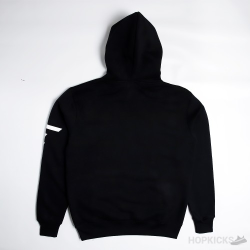 Givenchy Refracted Embroidered Logo Hoodie Black White