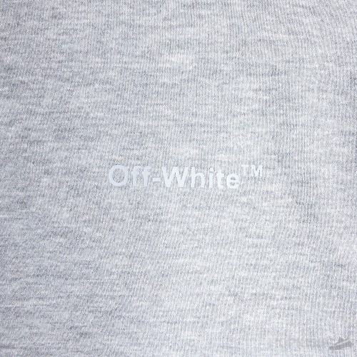 Off-White Virgil Abloh Melange Gray Diag Tab Hoodie 