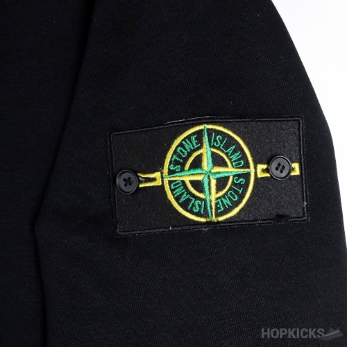 Stone Island Dyed Crewneck Black Sweatshirt