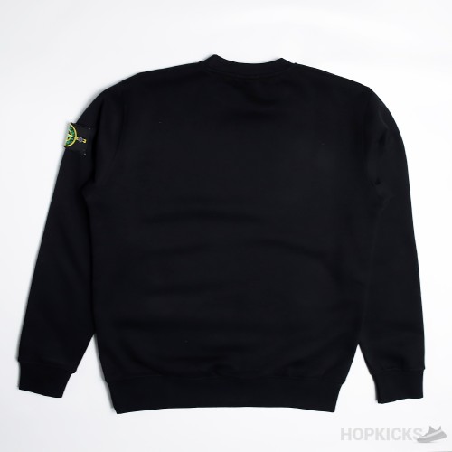 Stone Island Dyed Crewneck Black Sweatshirt