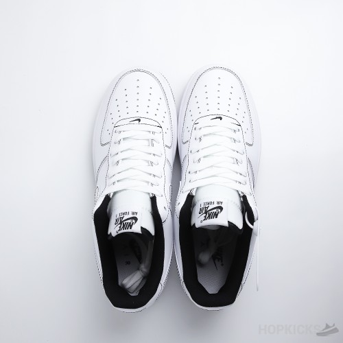 Air Force 1 Low 07 Contrast Stitch White Black (Dot Perfect)