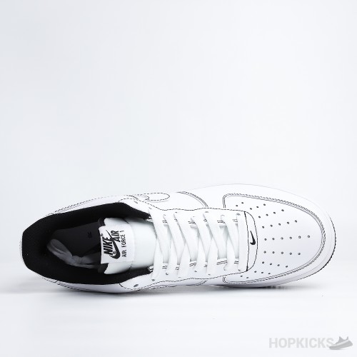 Air Force 1 Low 07 Contrast Stitch White Black (Dot Perfect)