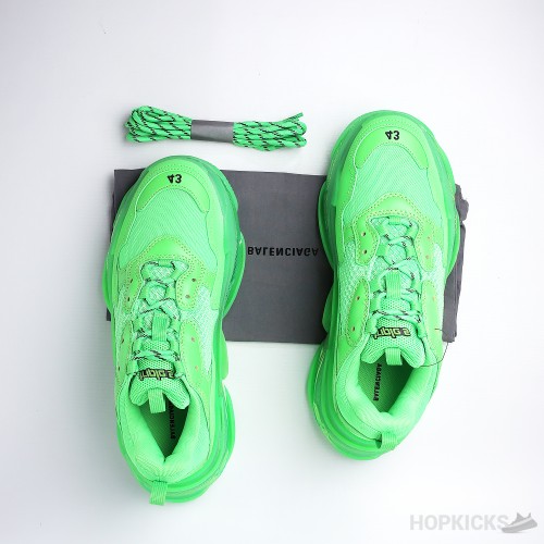 Bale*ciaga Triple S Neon Green Clear Sole