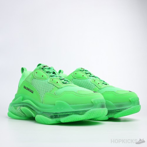 Bale*ciaga Triple S Neon Green Clear Sole