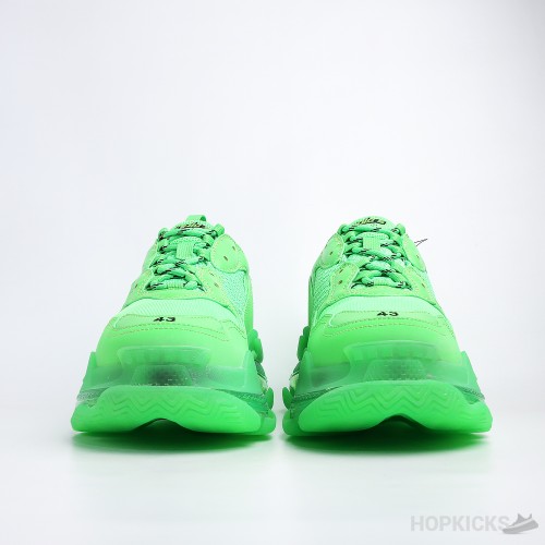 Bale*ciaga Triple S Neon Green Clear Sole