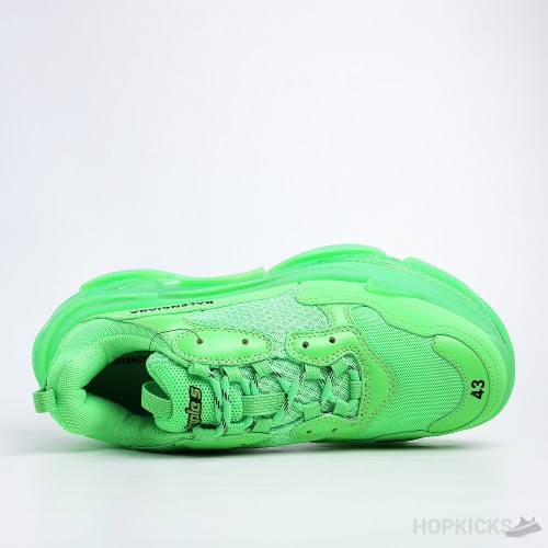 Bale*ciaga Triple S Neon Green Clear Sole