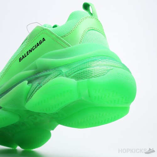 Bale*ciaga Triple S Neon Green Clear Sole