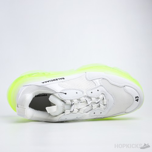 Bale*ciaga Triple S Clear Sole White Fluo Yellow