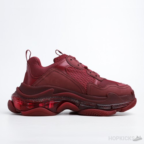 Bale*ciaga Triple S Burgundy Red