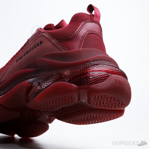 Bale*ciaga Triple S Burgundy Red