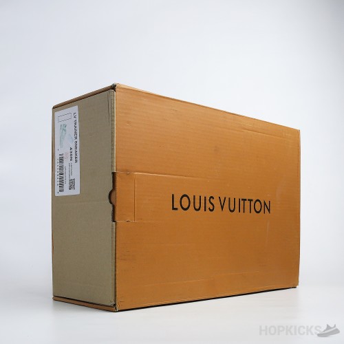 LV Trainer Green Monogram Denim White