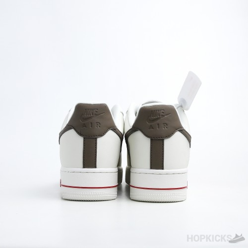 Air Force 1 Low Id White Brown Red (Dot Perfect)