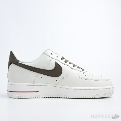 Air Force 1 Low Id White Brown Red (Dot Perfect)