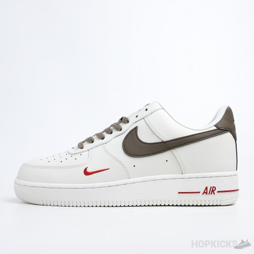 Air Force 1 Low Id White Brown Red (Dot Perfect)