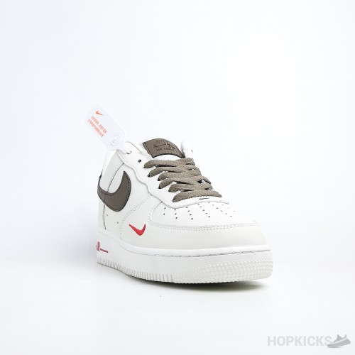 Air Force 1 Low Id White Brown Red (Dot Perfect)