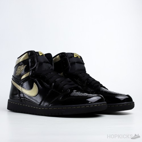 Air Jordan 1 Retro High Black Metallic Gold (Dot Perfect)