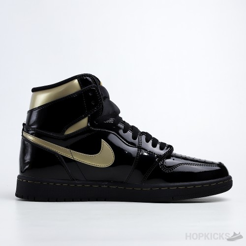 Air Jordan 1 Retro High Black Metallic Gold (Dot Perfect)