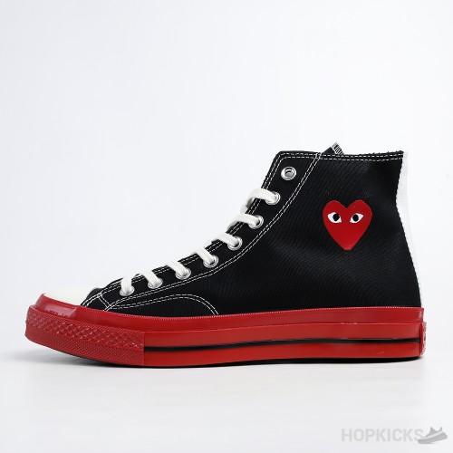 Converse Chuck Taylor All-Star 70 Hi Comme des Garcons PLAY Black Red Midsole