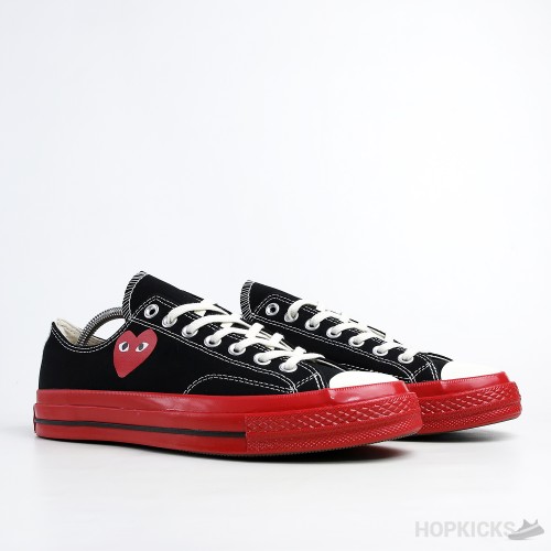 All-Star 70 Ox Comme des Garcons PLAY Black Red Midsole