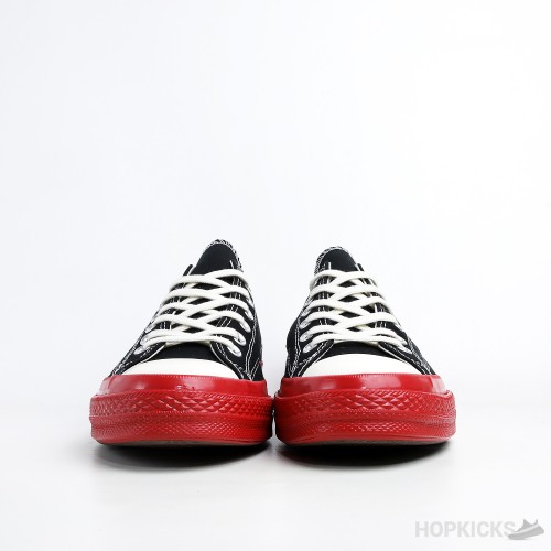 All-Star 70 Ox Comme des Garcons PLAY Black Red Midsole