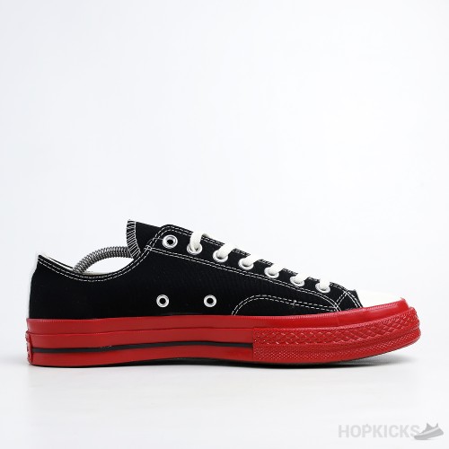 All-Star 70 Ox Comme des Garcons PLAY Black Red Midsole