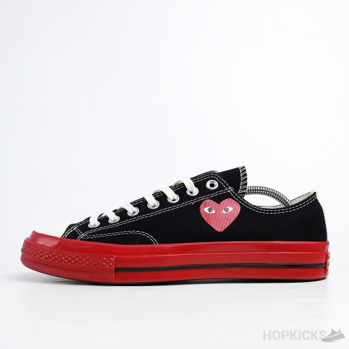 All-Star 70 Ox Comme des Garcons PLAY Black Red Midsole