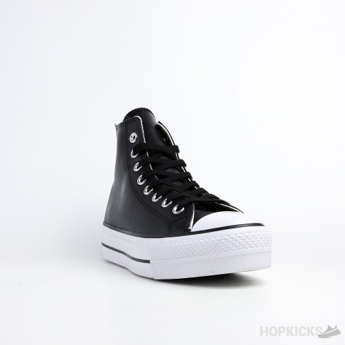 Converse Chuck Taylor All-Star Lift Hi Black Leather (Premium Batch)