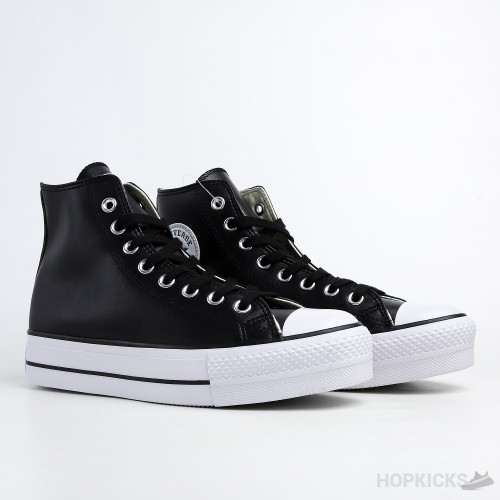 Converse Chuck Taylor All-Star Lift Hi Black Leather (Premium Batch)