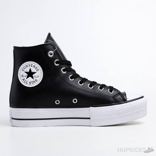 Converse Chuck Taylor All-Star Lift Hi Black Leather (Premium Batch)