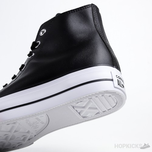 Converse Chuck Taylor All-Star Lift Hi Black Leather (Premium Batch)