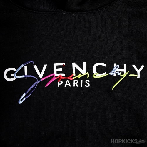 Givenchy Rainbow Signature Black Hoodie