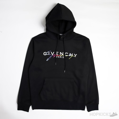 Givenchy Rainbow Signature Black Hoodie