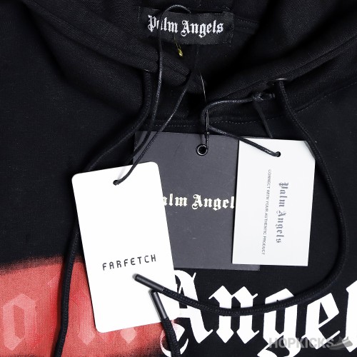 Palm Angels Los Angeles Sprayed Logo Hoodie Black