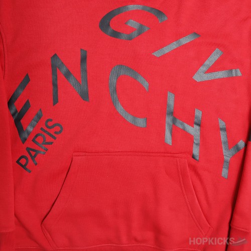 Givenchy Refracted Logo Red Black Hoodie (Economy Batch)